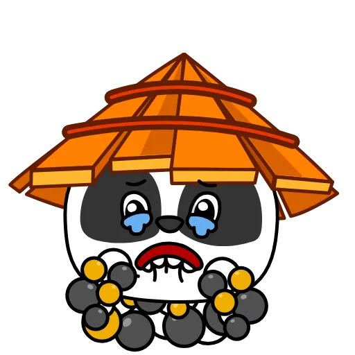 😭 Эмодзи «Panda Warrior» для Telegram