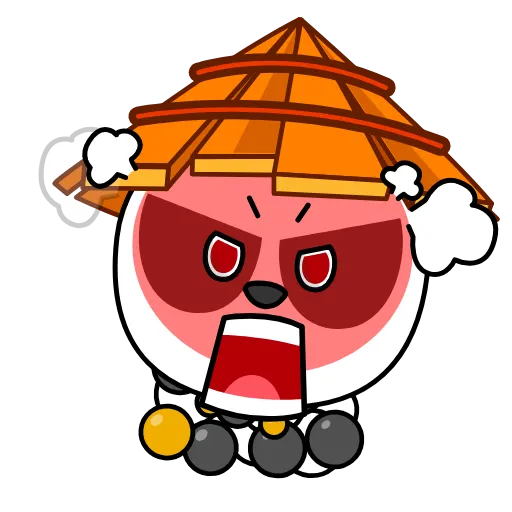 😡 Эмодзи «Panda Warrior» для Telegram