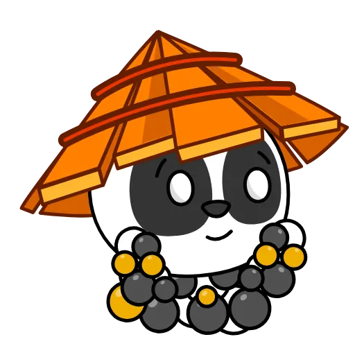 😮 Эмодзи «Panda Warrior» для Telegram