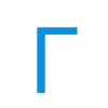 🤩 Эмодзи «Простой голубой шрифт» для Telegram