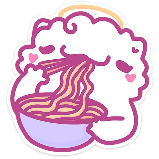🍝 Стикер «Ангелок и Чертенок» для Telegram