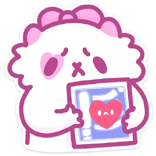 ❤️ Стикер «Кошечка Смешнявка» для Telegram