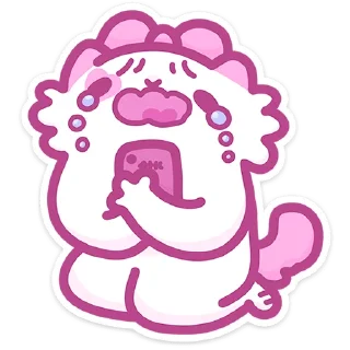 😭 Стикер «Кошечка Смешнявка» для Telegram