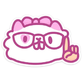 ☝️ Стикер «Кошечка Смешнявка» для Telegram