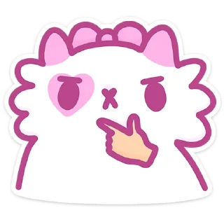 🤔 Стикер «Кошечка Смешнявка» для Telegram