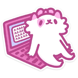 ⌨ Стикер «Кошечка Смешнявка» для Telegram