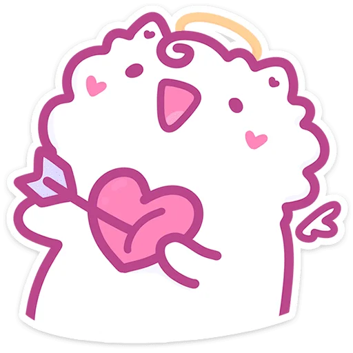 💘 Стикер «Ангелок и Чертенок без надписей» для Telegram