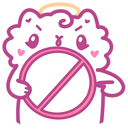 🫤 Стикер «Ангелок и Чертенок без надписей» для Telegram
