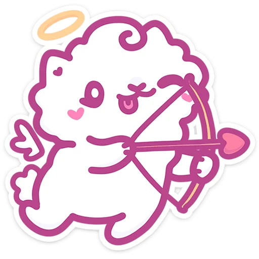 💘 Стикер «Ангелок и Чертенок без надписей» для Telegram