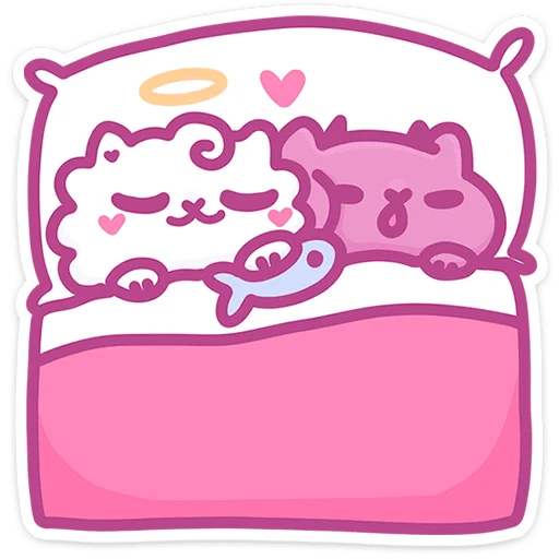 💤 Стикер «Ангелок и Чертенок без надписей» для Telegram
