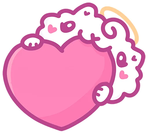 ❤ Стикер «Ангелок и Чертенок без надписей» для Telegram