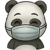 😷 Эмодзи «😍 Набор эмоджи с эмоциями панды» для Telegram
