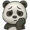 😞 Эмодзи «😍 Набор эмоджи с эмоциями панды» для Telegram