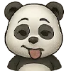 😛 Эмодзи «😍 Набор эмоджи с эмоциями панды» для Telegram