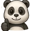 👍 Эмодзи «😍 Набор эмоджи с эмоциями панды» для Telegram