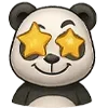 🤩 Эмодзи «😍 Набор эмоджи с эмоциями панды» для Telegram