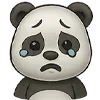 😢 Эмодзи «😍 Набор эмоджи с эмоциями панды» для Telegram