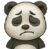 😞 Эмодзи «😍 Набор эмоджи с эмоциями панды» для Telegram
