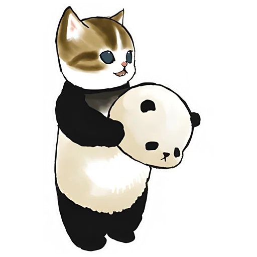 🙃 Стикер «Панда и Котик» для Telegram
