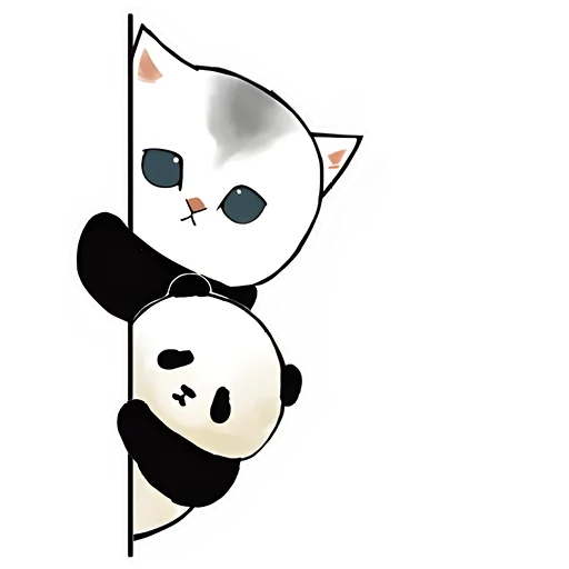 😶 Стикер «Панда и Котик» для Telegram