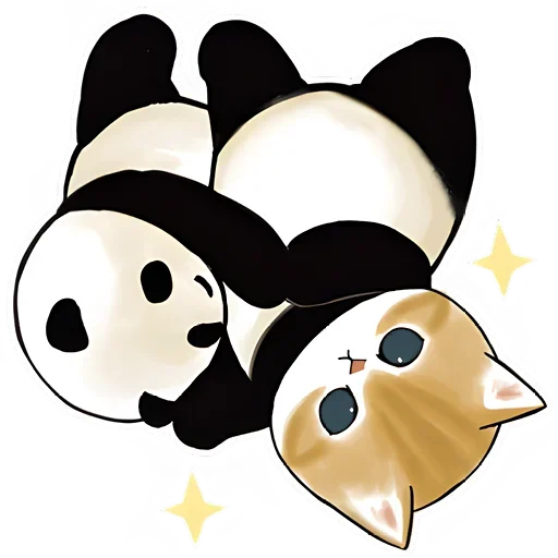 😊 Стикер «Панда и Котик» для Telegram