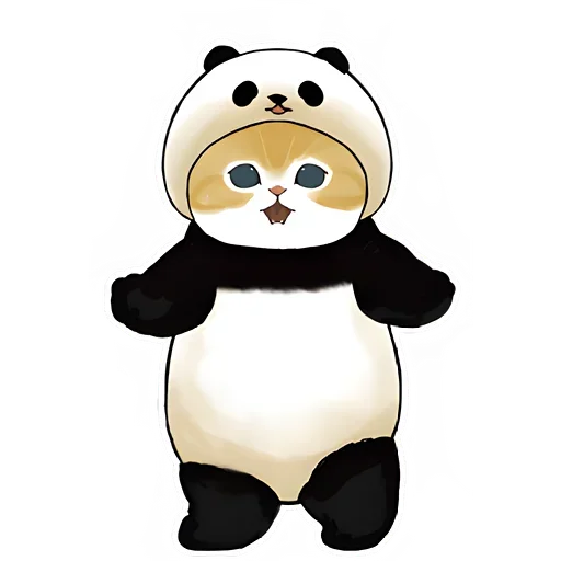 😆 Стикер «Панда и Котик» для Telegram