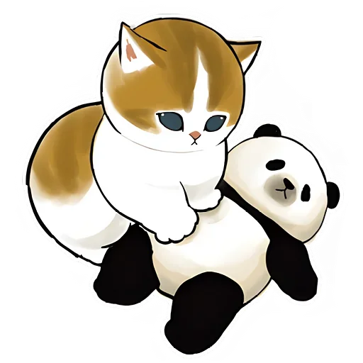 🤓 Стикер «Панда и Котик» для Telegram