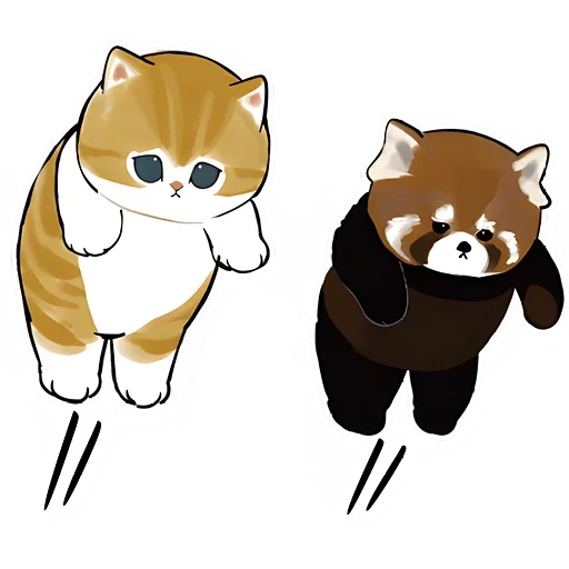 🤡 Стикер «Панда и Котик» для Telegram
