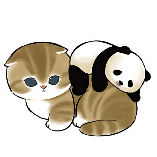 😙 Стикер «Панда и Котик» для Telegram