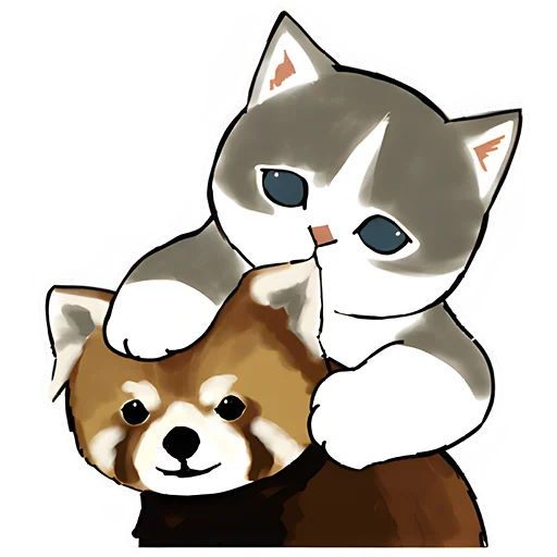 🤤 Стикер «Панда и Котик» для Telegram