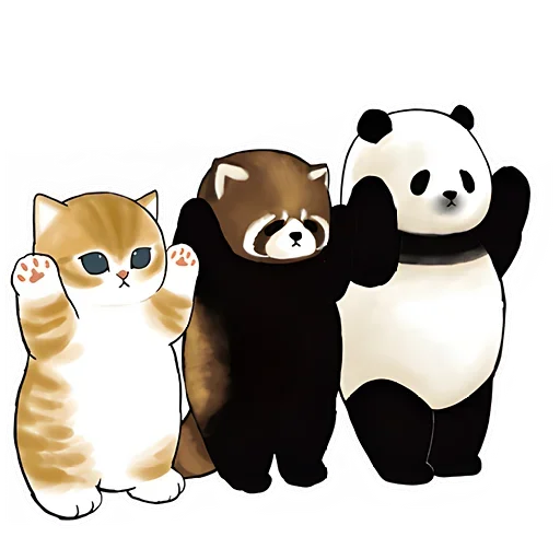 🥺 Стикер «Панда и Котик» для Telegram