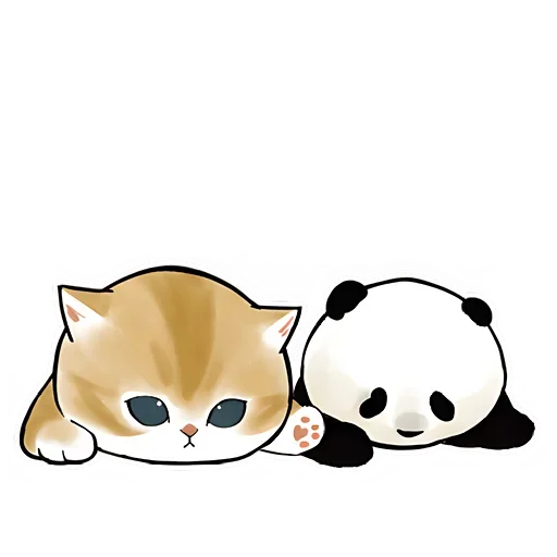 🫠 Стикер «Панда и Котик» для Telegram