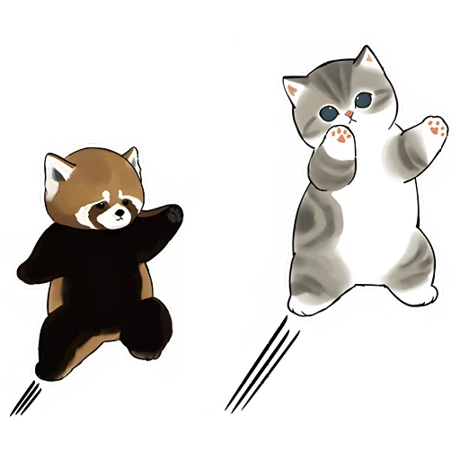 😎 Стикер «Панда и Котик» для Telegram