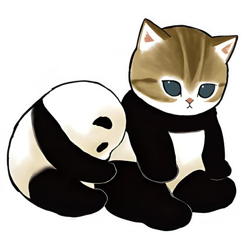 😌 Стикер «Панда и Котик» для Telegram
