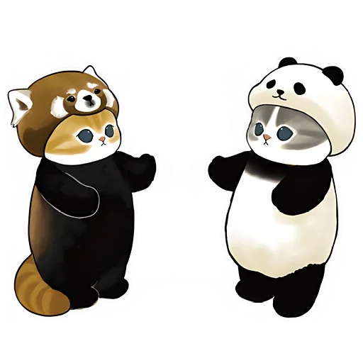 👋 Стикер «Панда и Котик» для Telegram