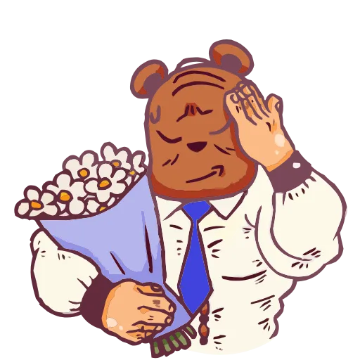 💐 Эмодзи «Набор эмоджи «Папа-медведь» из ВК в качестве» для Telegram