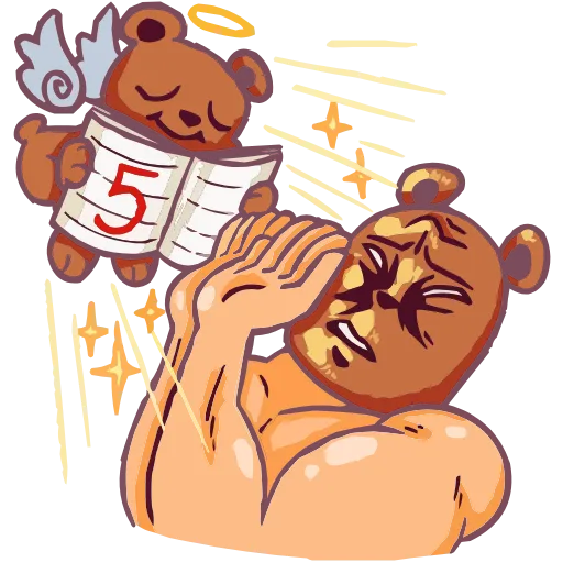 😇 Эмодзи «Набор эмоджи «Папа-медведь» из ВК в качестве» для Telegram