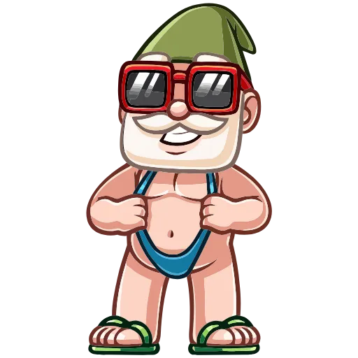 😎 Эмодзи «Деда Гном» для Telegram