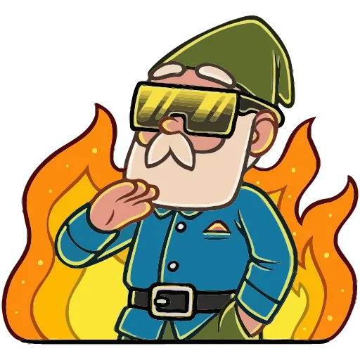 😎 Эмодзи «Деда Гном» для Telegram