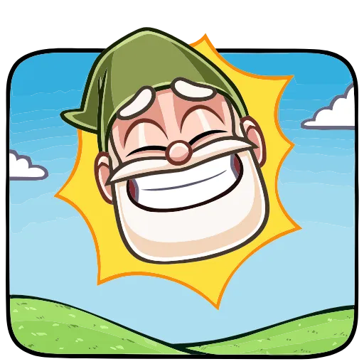 ☀️ Эмодзи «Деда Гном» для Telegram