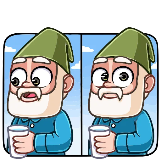 😐 Эмодзи «Деда Гном» для Telegram