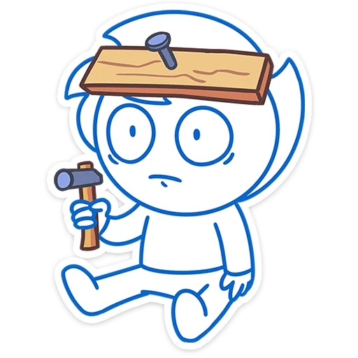 😐 Стикер «Бумажный Найс» для Telegram