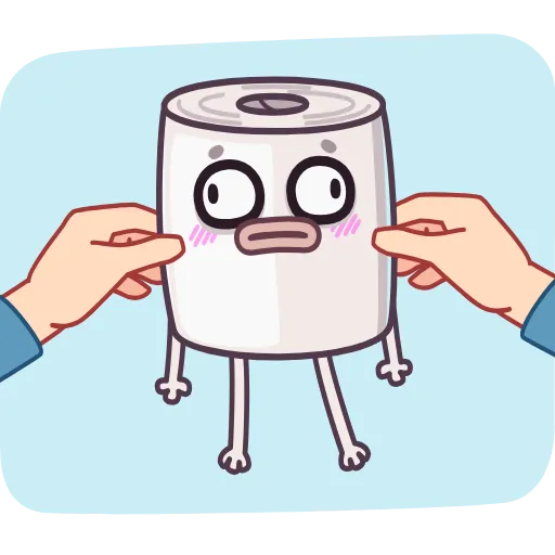 😜 Эмодзи «Туалетная Бумажка» для Telegram