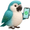 ✅ Эмодзи «Попугай Сан» для Telegram