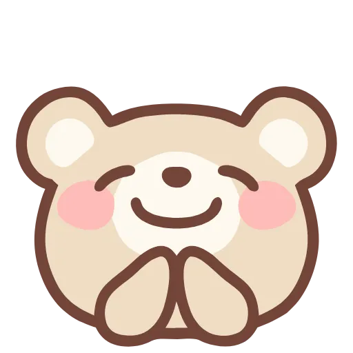 🙏 Эмодзи «Pastel Bear» для Telegram