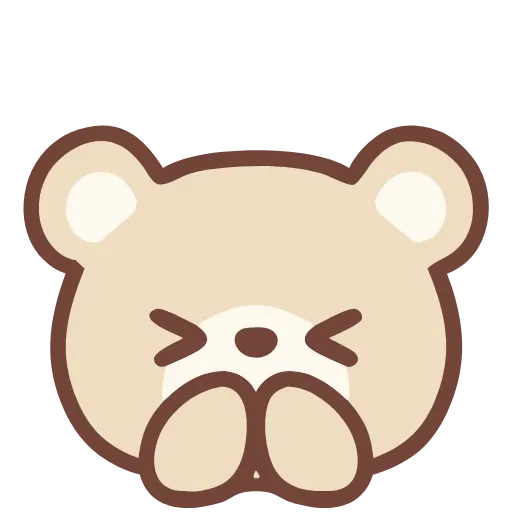 🫢 Эмодзи «Pastel Bear» для Telegram