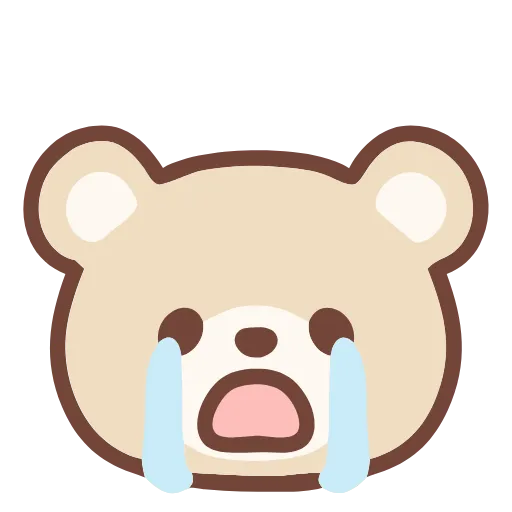 😭 Эмодзи «Pastel Bear» для Telegram