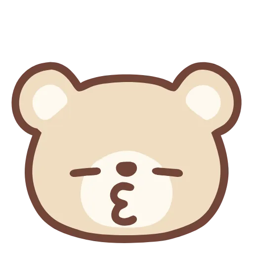😙 Эмодзи «Pastel Bear» для Telegram