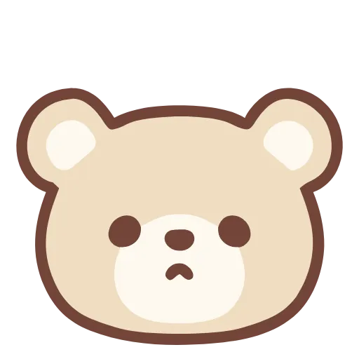 🙁 Эмодзи «Pastel Bear» для Telegram