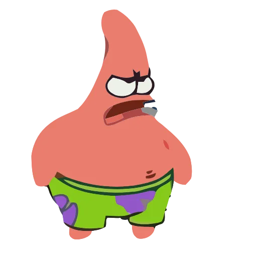 😡 Стикер «Patrick and Spongebob» для Telegram